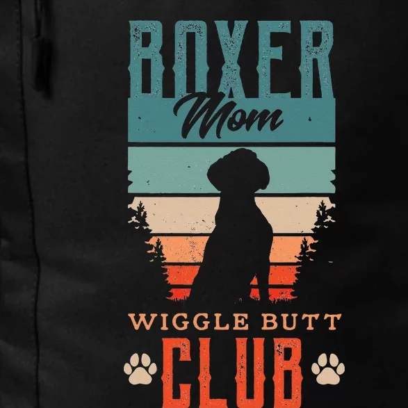 Boxer mom wiggle butt club for a Boxer Lover Dog Daily Commute Backpack