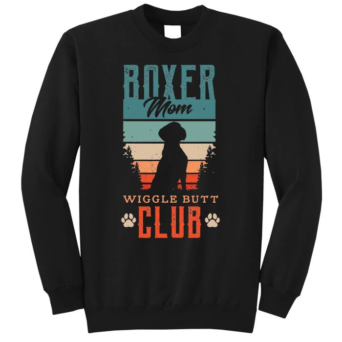 Boxer mom wiggle butt club for a Boxer Lover Dog Tall Sweatshirt