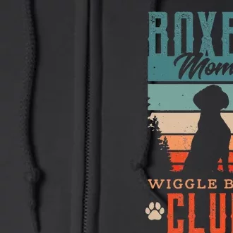 Boxer mom wiggle butt club for a Boxer Lover Dog Full Zip Hoodie