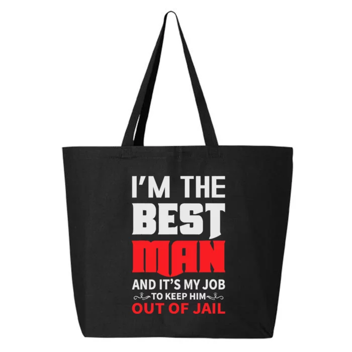 Best Man Wedding Groom Funny Bachelor Stag Partys 25L Jumbo Tote