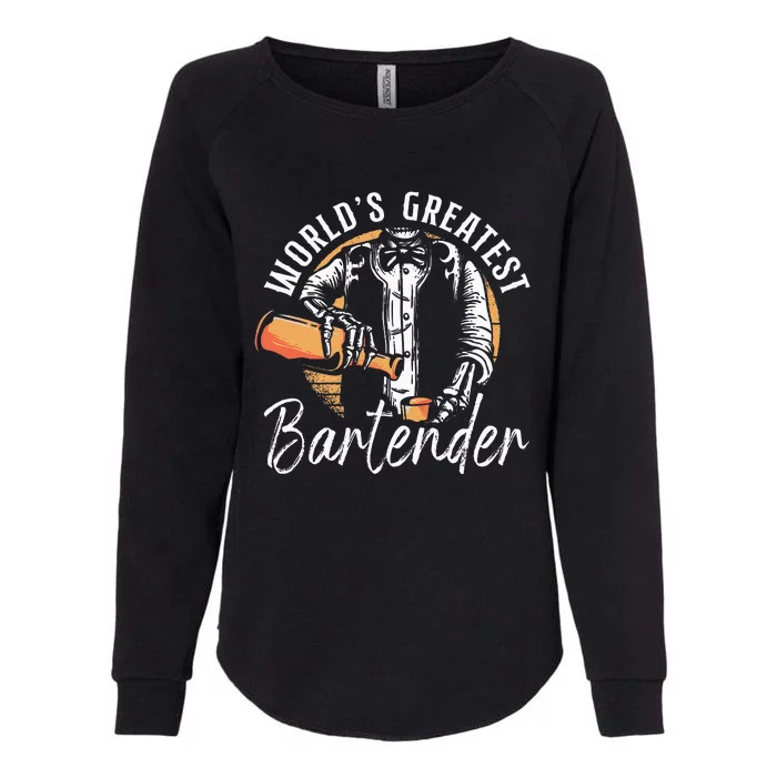 Bartender Mixologist Worlds Greatest Bartender Womens California Wash Sweatshirt