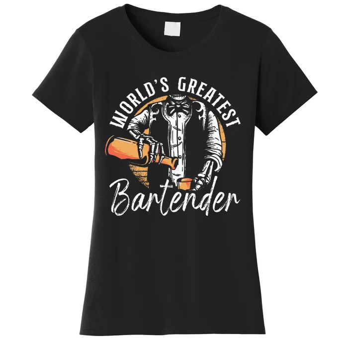 Bartender Mixologist Worlds Greatest Bartender Women's T-Shirt