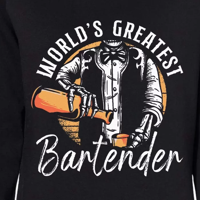 Bartender Mixologist Worlds Greatest Bartender Womens California Wash Sweatshirt