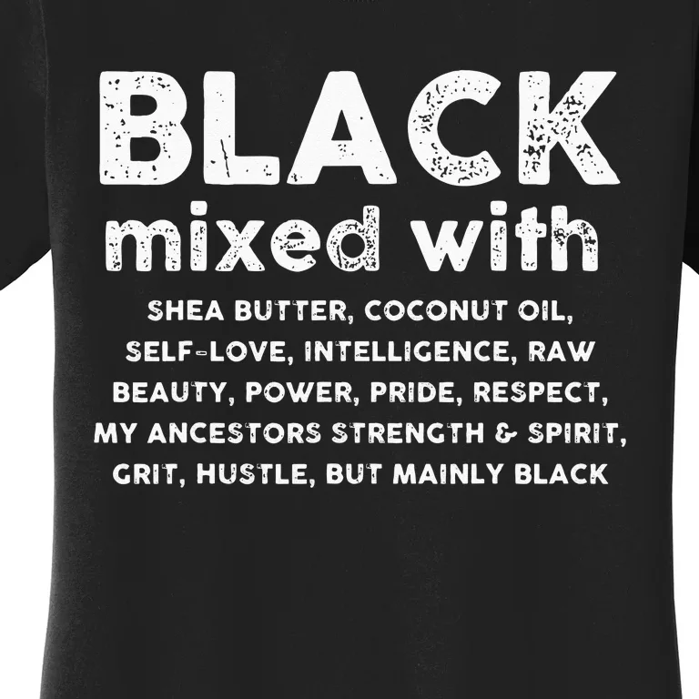 Black Mixed With Shea Butter Afro American Women's T-Shirt