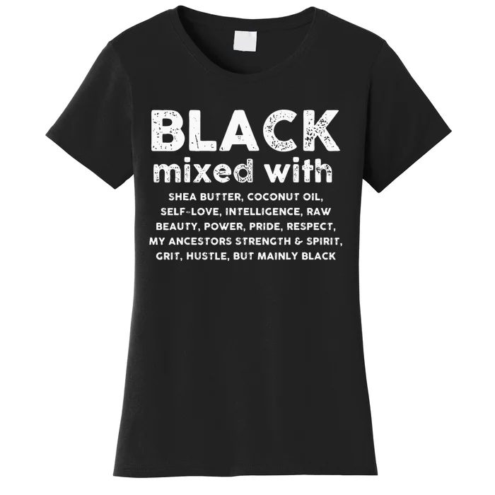 Black Mixed With Shea Butter Afro American Women's T-Shirt