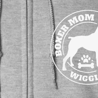 Boxer Mom Wiggle Butt Club Boxer Dog Gifts For Funny Full Zip Hoodie