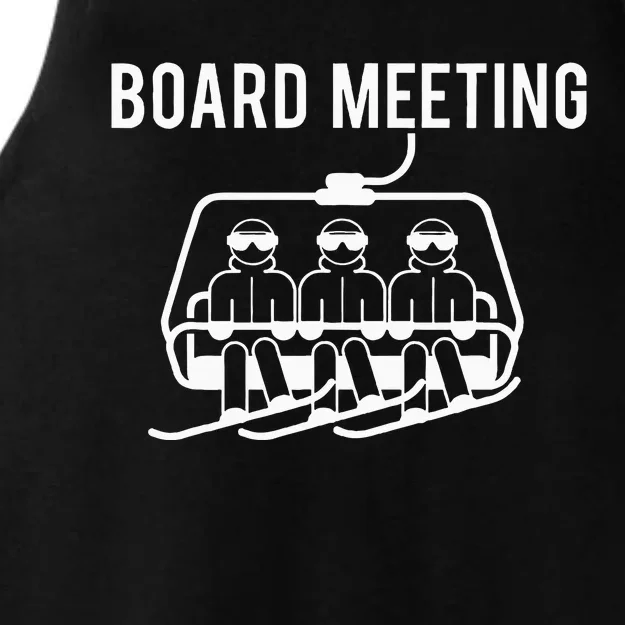 Board Meetings Wintersports Lover Snowboarding Snowboarder Ladies Tri-Blend Wicking Tank