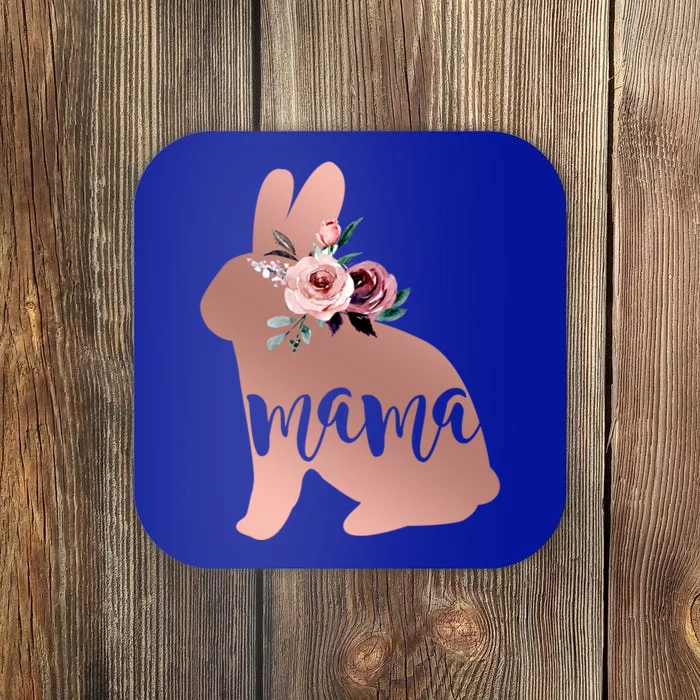 Bunny Mama With Rose Flower Gift Coaster