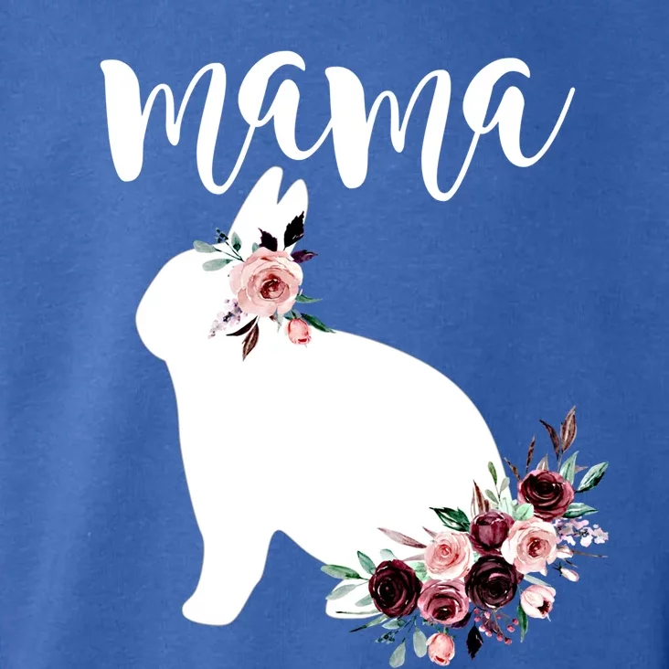 Bunny Mama With Rose Flowers Graphic Funny Gift Toddler Hoodie