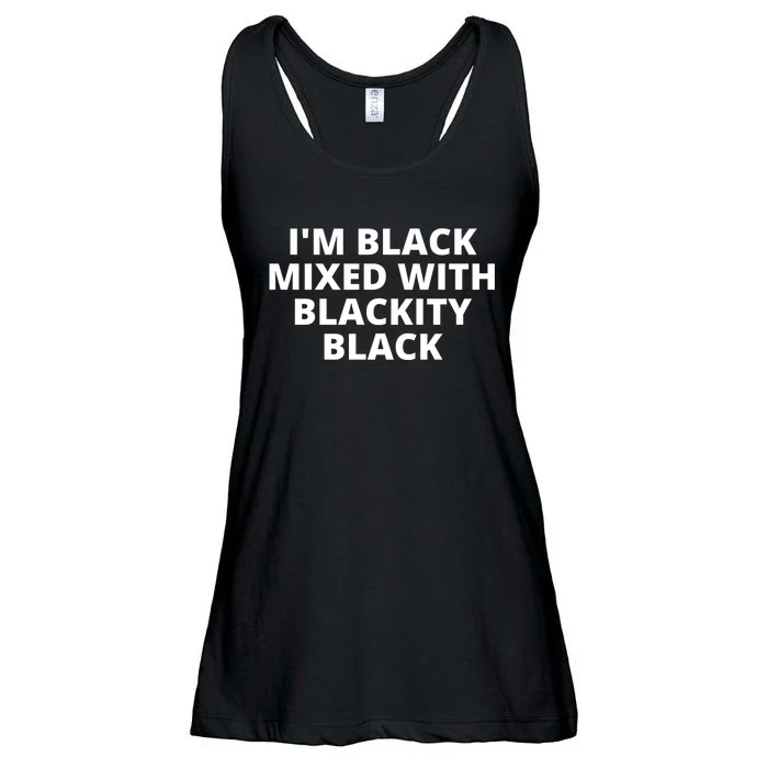 Black Mixed With Blackity Black African American Black History Month Ladies Essential Flowy Tank