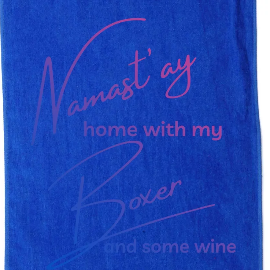 Boxer Mom Wine Lover Tee With Yoga Namaste Boxer Dog Gift Great Gift Platinum Collection Golf Towel