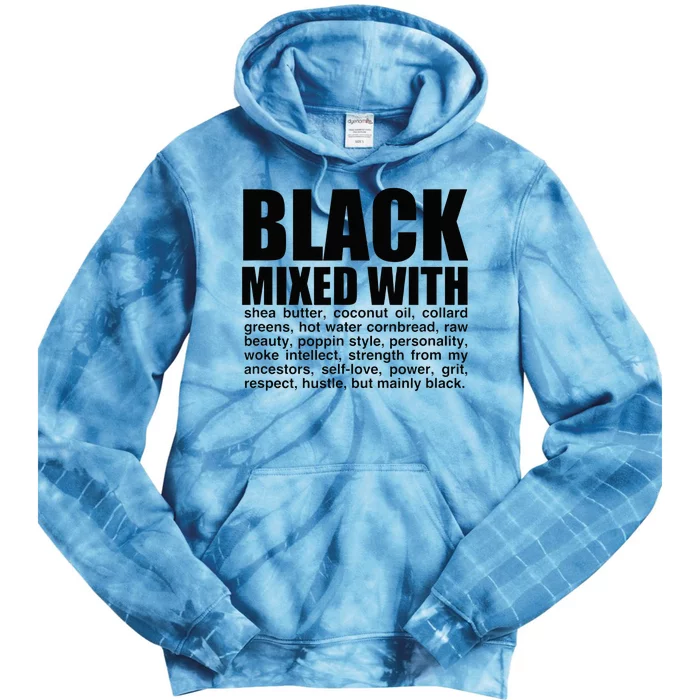 Black Mixed With Shea Butter Prideful Expression Tie Dye Hoodie