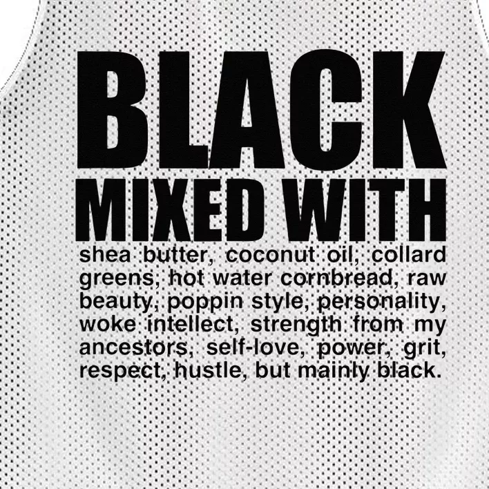 Black Mixed With Shea Butter Prideful Expression Mesh Reversible Basketball Jersey Tank