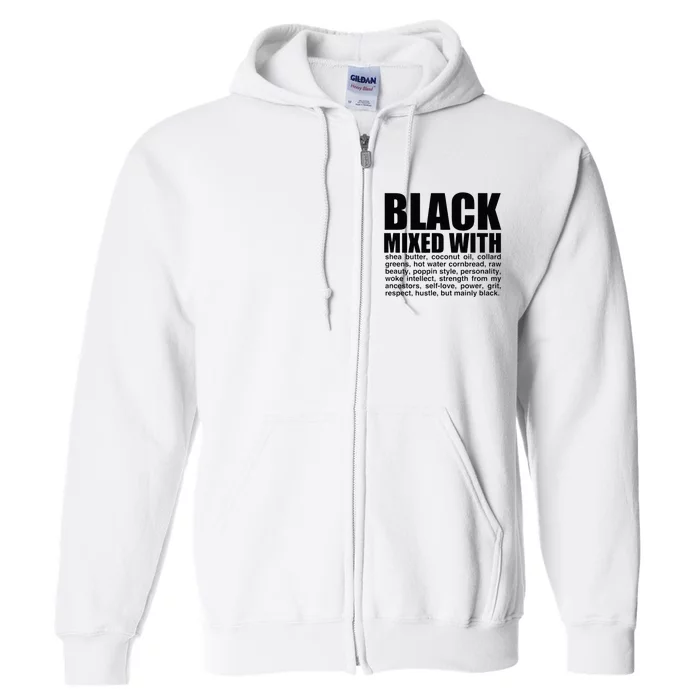 Black Mixed With Shea Butter Prideful Expression Full Zip Hoodie