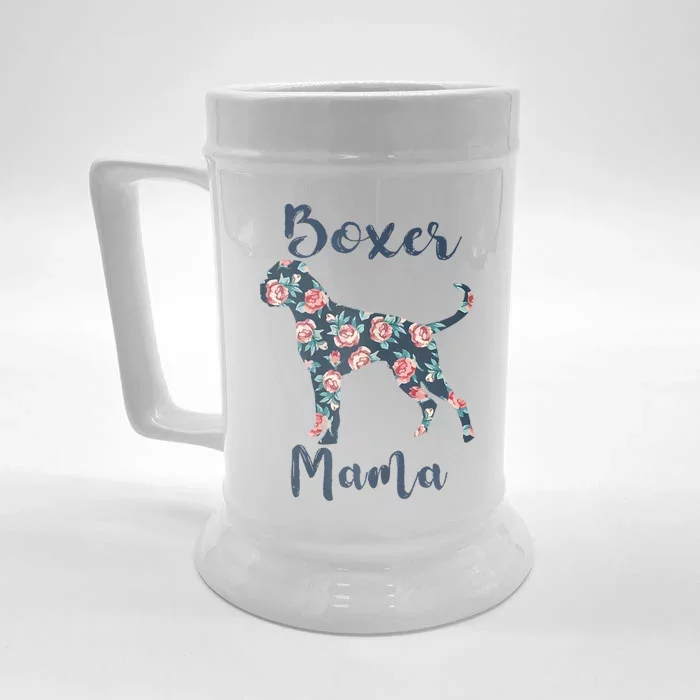 Boxer Mama Women Dog Mom Funny Mother Day Lover Front & Back Beer Stein