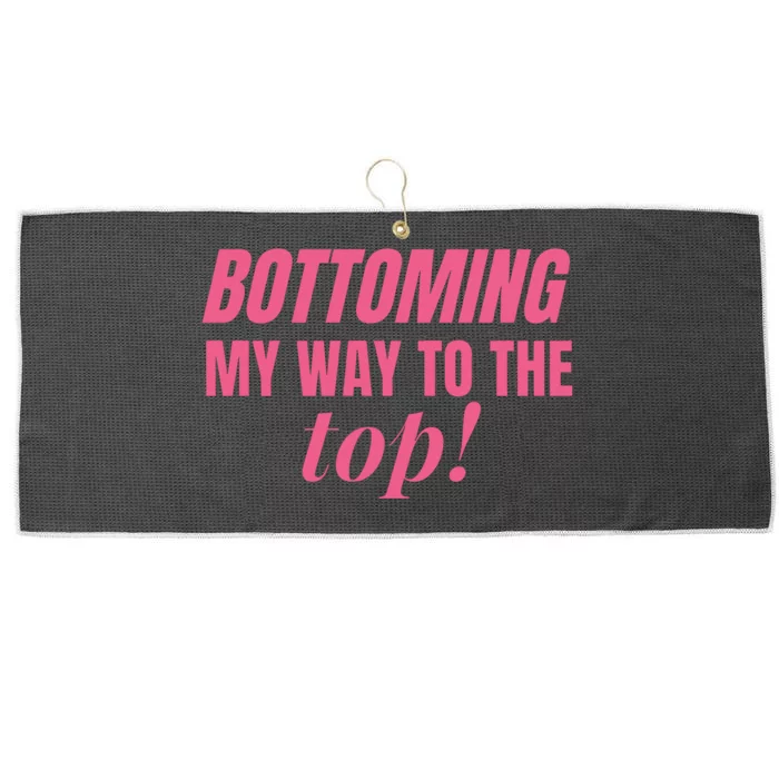 Bottoming My Way To The Top Large Microfiber Waffle Golf Towel