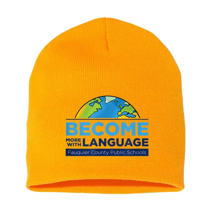 Become More With Language. ESL Teacher. Short Acrylic Beanie