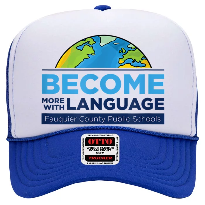 Become More With Language. ESL Teacher. High Crown Mesh Trucker Hat