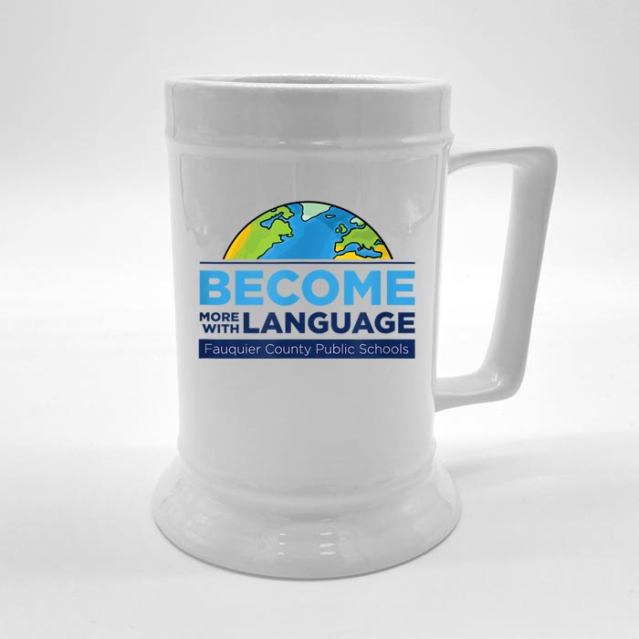 Become More With Language. ESL Teacher. Front & Back Beer Stein