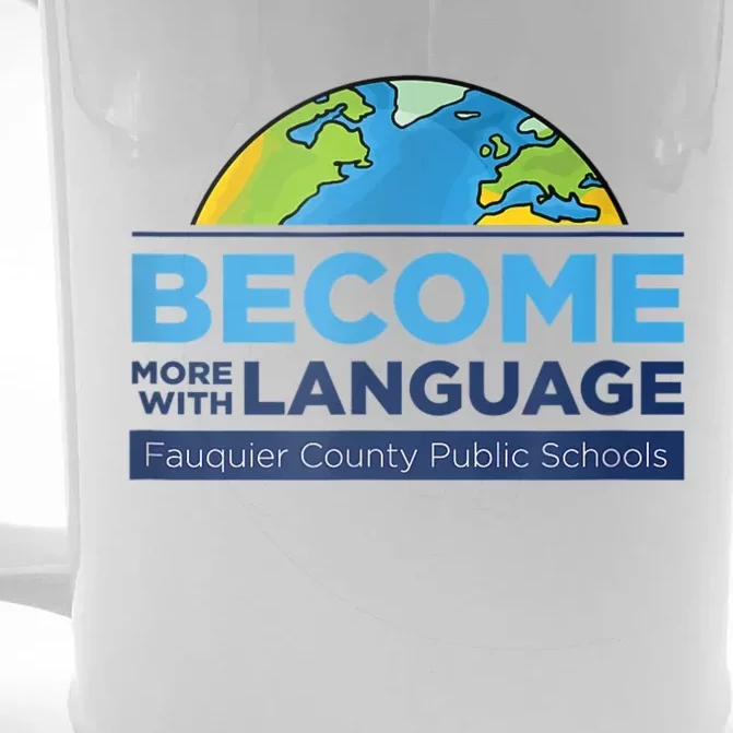 Become More With Language. ESL Teacher. Front & Back Beer Stein