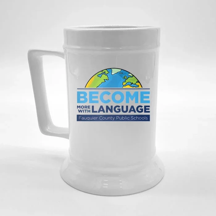 Become More With Language. ESL Teacher. Front & Back Beer Stein