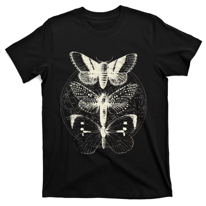 Butterfly Moth Witchcore Insect Astronomy Lover Witchy T-Shirt