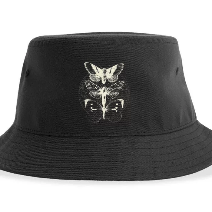 Butterfly Moth Witchcore Insect Astronomy Lover Witchy Sustainable Bucket Hat