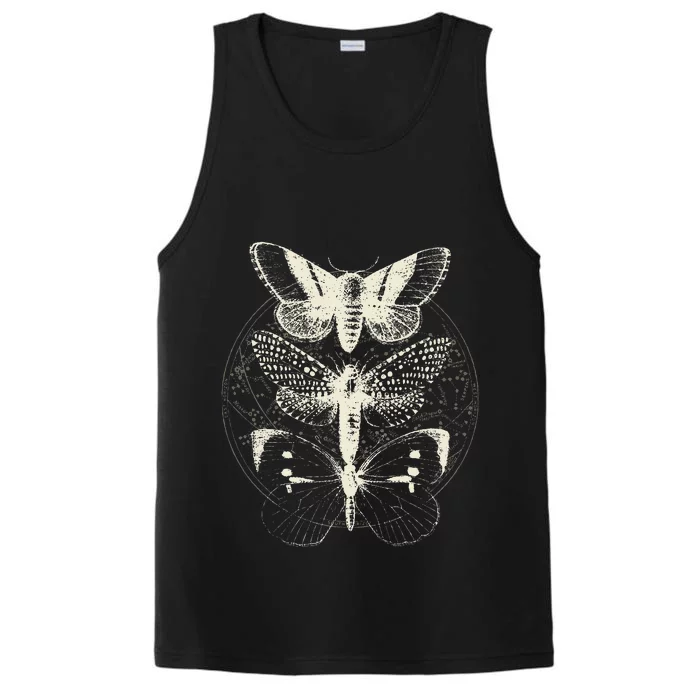 Butterfly Moth Witchcore Insect Astronomy Lover Witchy Performance Tank