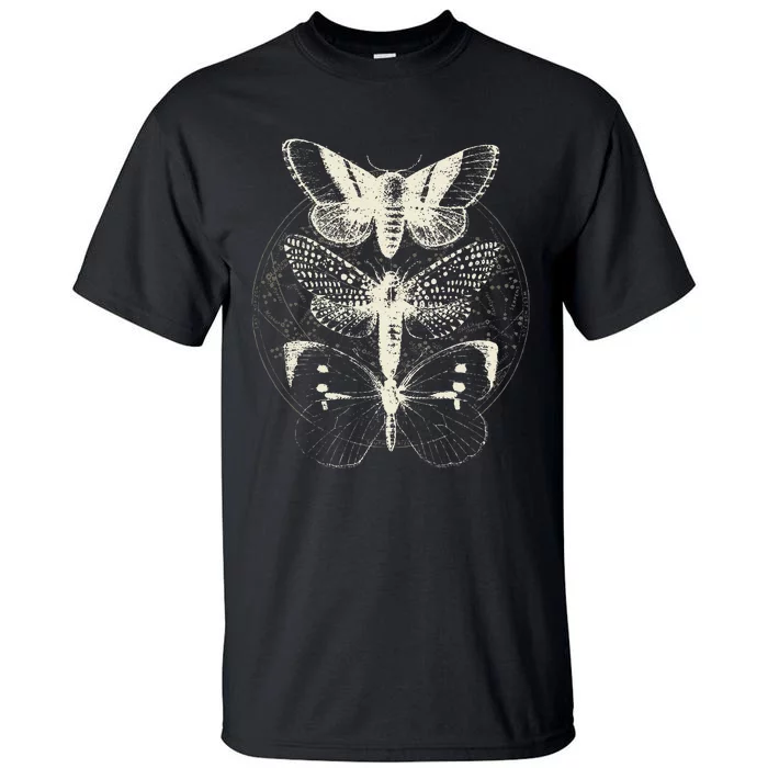 Butterfly Moth Witchcore Insect Astronomy Lover Witchy Tall T-Shirt