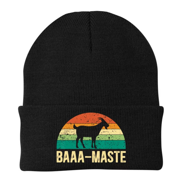 Baaa Maste Yoga Lover Spiritual Meditation Goat Lady Knit Cap Winter Beanie