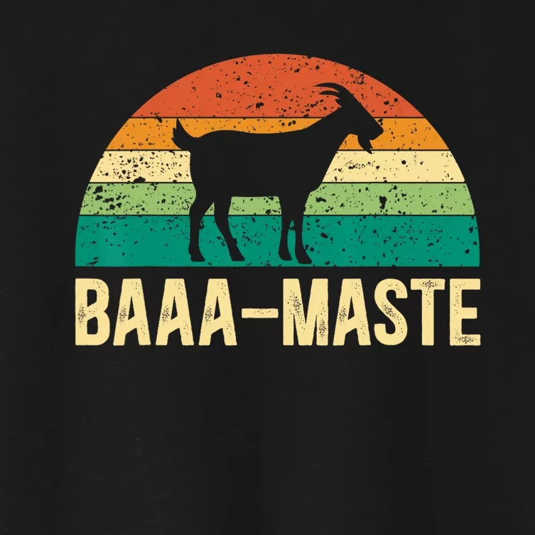 Baaa Maste Yoga Lover Spiritual Meditation Goat Lady Women's Crop Top Tee