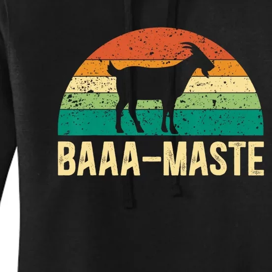 Baaa Maste Yoga Lover Spiritual Meditation Goat Lady Women's Pullover Hoodie