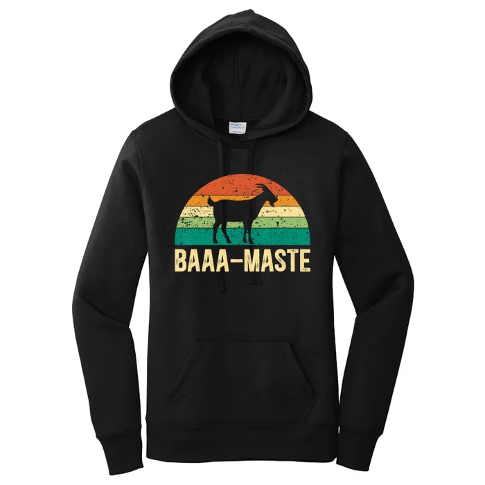 Baaa Maste Yoga Lover Spiritual Meditation Goat Lady Women's Pullover Hoodie