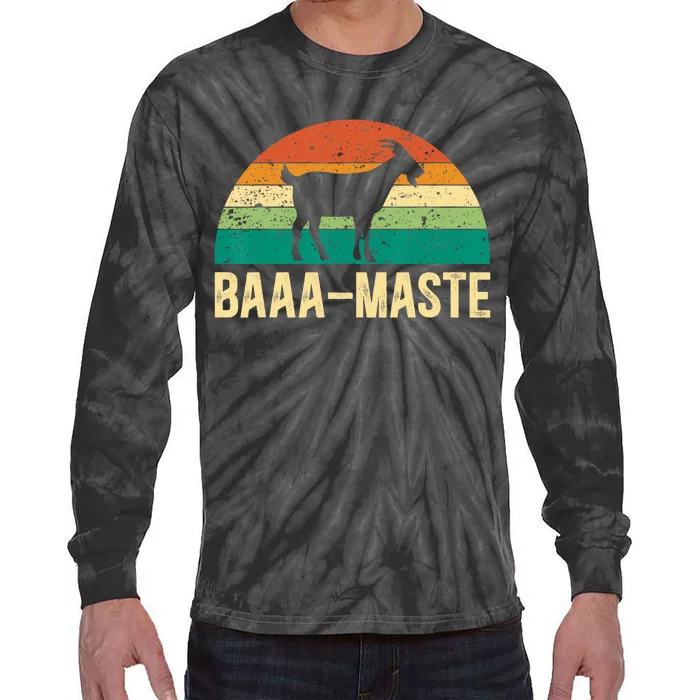 Baaa Maste Yoga Lover Spiritual Meditation Goat Lady Tie-Dye Long Sleeve Shirt