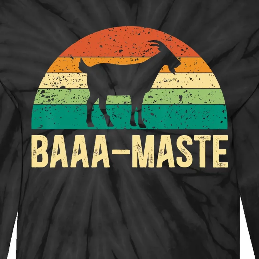 Baaa Maste Yoga Lover Spiritual Meditation Goat Lady Tie-Dye Long Sleeve Shirt