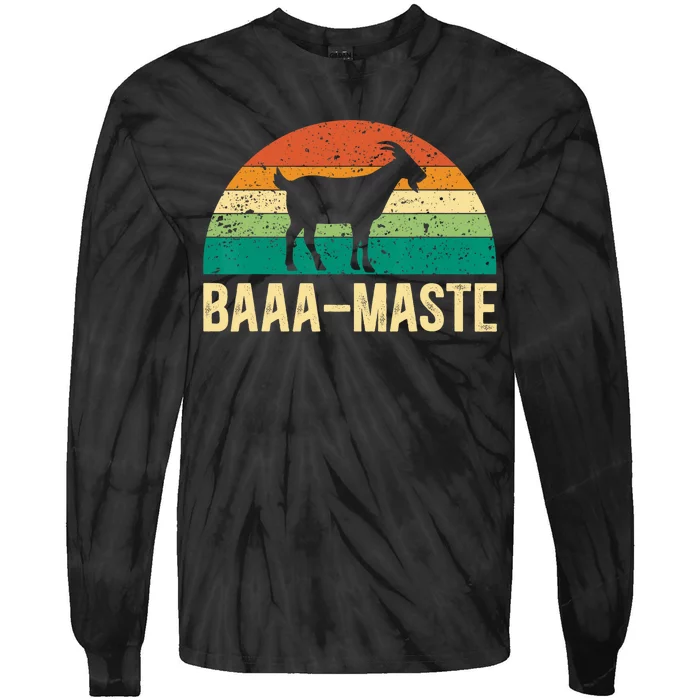 Baaa Maste Yoga Lover Spiritual Meditation Goat Lady Tie-Dye Long Sleeve Shirt