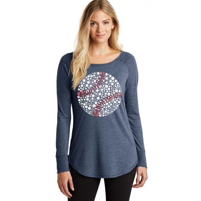 Baseball Make Your Mark International Dot Day Women's Perfect Tri Tunic Long Sleeve Shirt