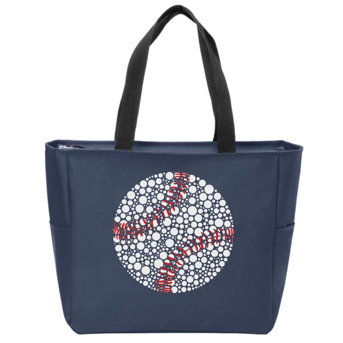 Baseball Make Your Mark International Dot Day Zip Tote Bag