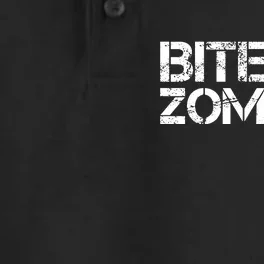 Bite Me Zombies Dry Zone Grid Performance Polo