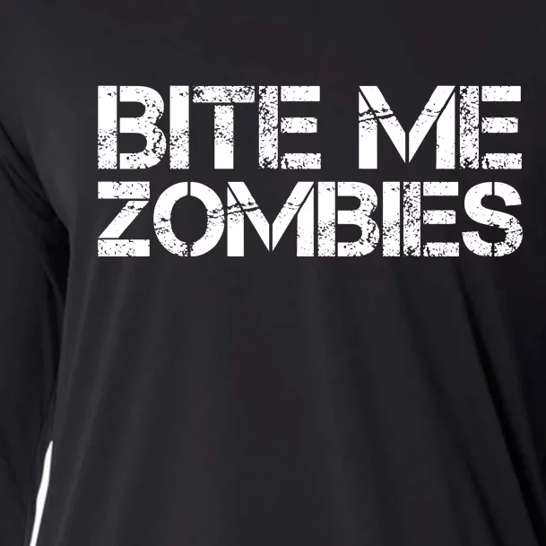 Bite Me Zombies Cooling Performance Long Sleeve Crew