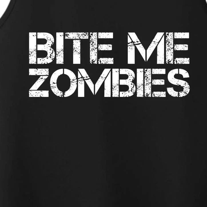 Bite Me Zombies Performance Tank