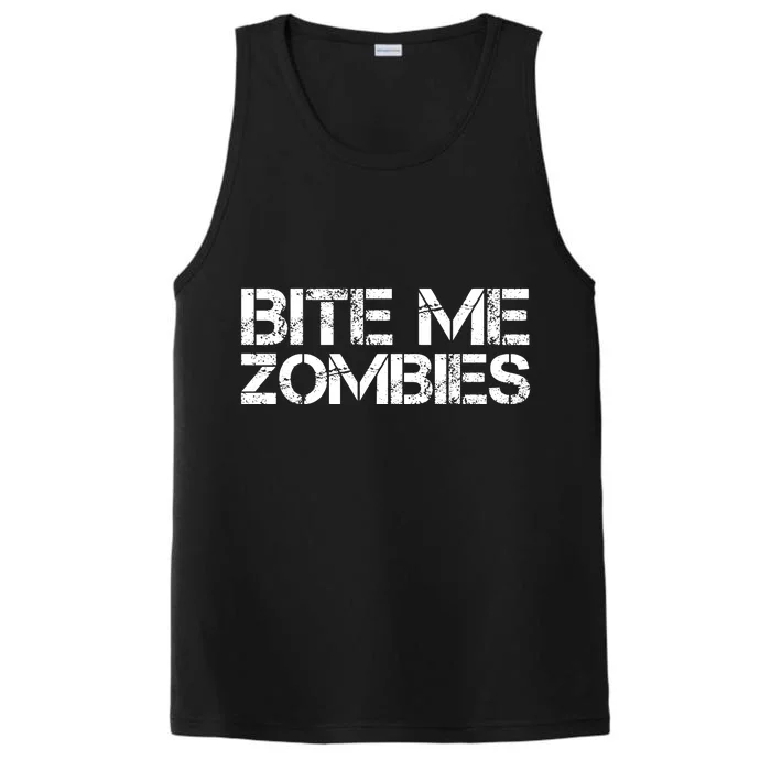 Bite Me Zombies Performance Tank