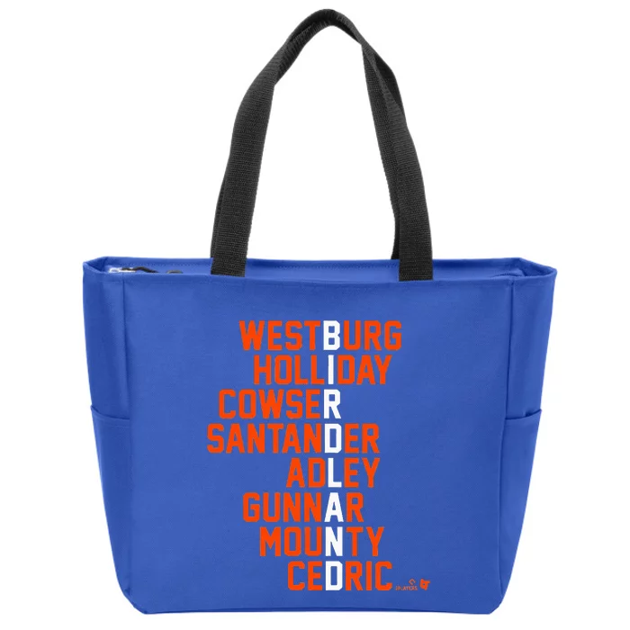 Birdland Names 2024 Baltimore Baseball Zip Tote Bag