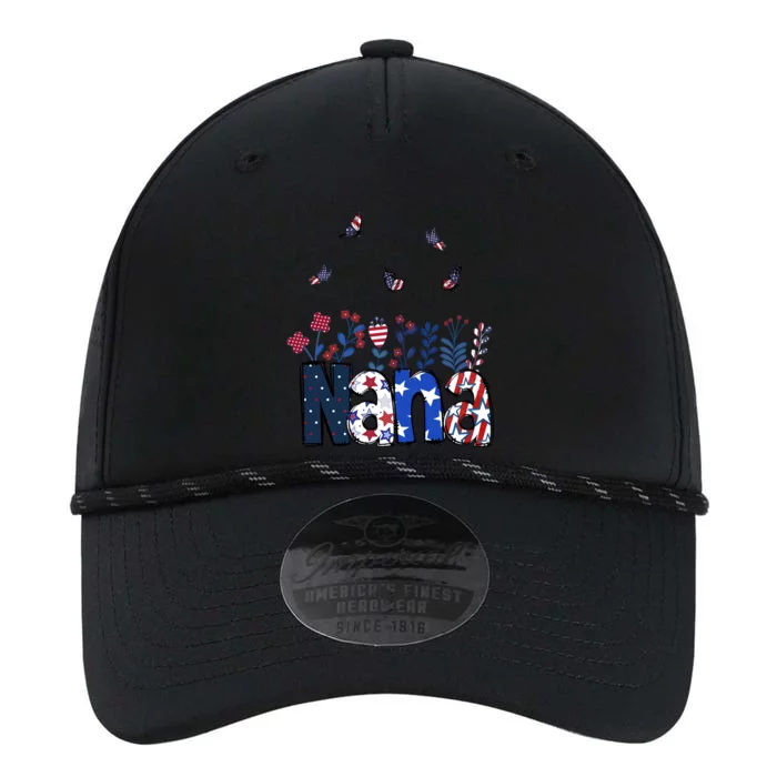 Butterflies Nana 4th Of July Happy Usa Independence Christm Gift Performance The Dyno Cap