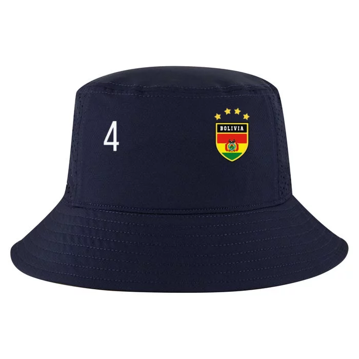 Bolivia Number 4 Sports Jersey Football Four Bolivian Cool Comfort Performance Bucket Hat