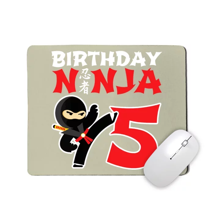 Birthday Ninja 5 Year Old Ninja Birthday Party Theme Mousepad