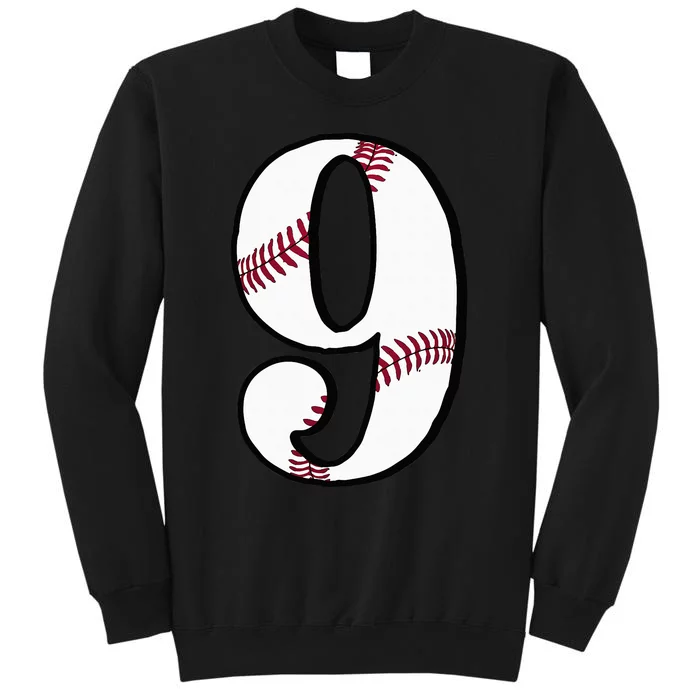 Baseball Number 9 Nine Jersey 2013 9th Birthday Gift Vintage Sweatshirt