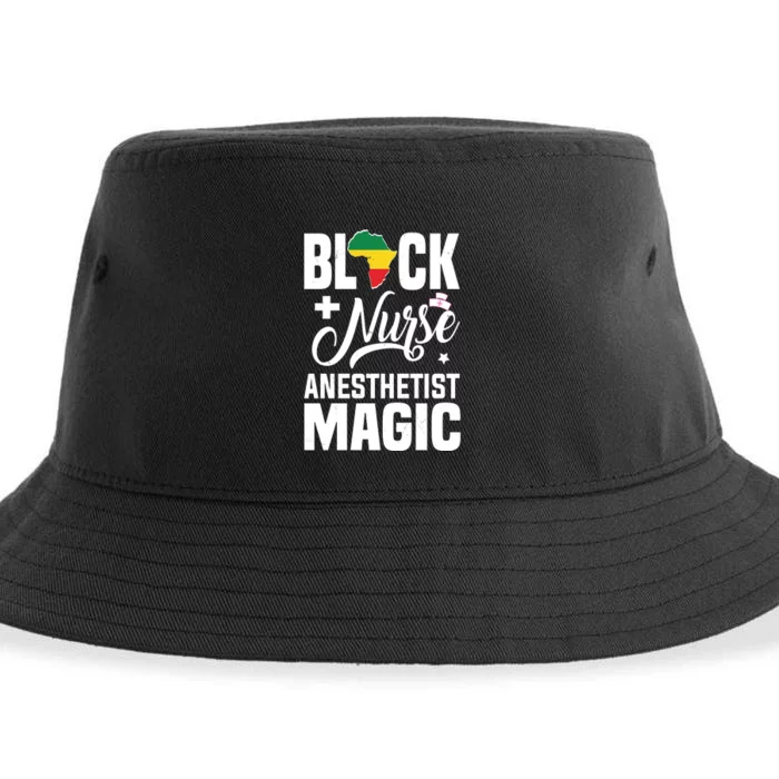 Black Nurse Anesthetist Magic CRNA African American Pride Sustainable Bucket Hat