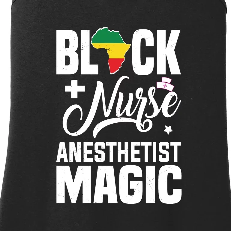 Black Nurse Anesthetist Magic CRNA African American Pride Ladies Essential Tank