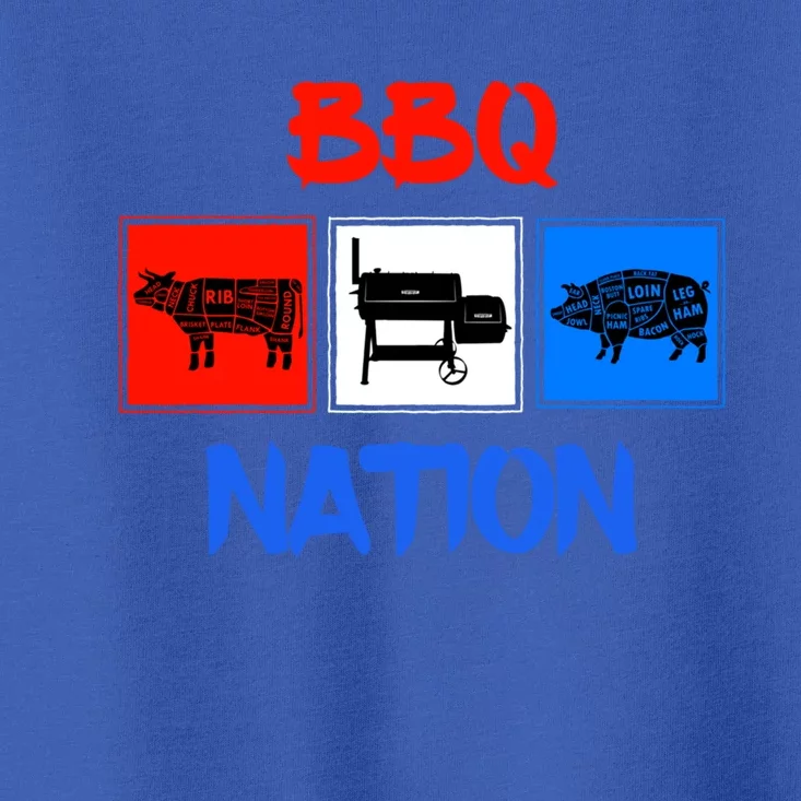 Bbq Nation And Pit Meat Smoker For Grill Barbecue Funny Gift Toddler T-Shirt